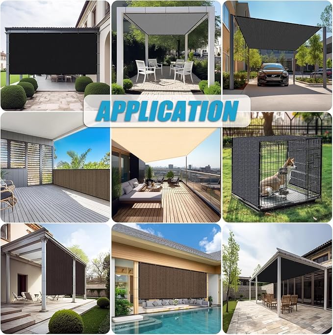Amagenix 90% Pergola Shade Cover 12' X 18' Sun Shade Cloth - Image 7