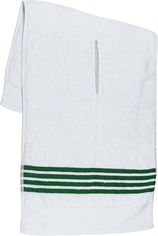 The Tour Towel | Large Golf Caddy Towel Terry Cloth, Absorbent 19" x 44", Center Cut, Perfect Hang Golf Cart Accessory and Golf Bag, Multiple Colors