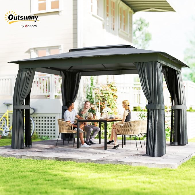 Outsunny 10' x 12' Outdoor Patio Gazebo - Image 2