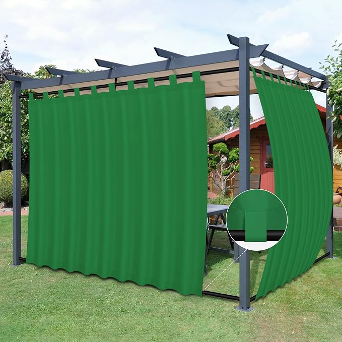 Easy-Going Outdoor Patio Curtains 2 Panels, 110x120 inch, Porch and Pergola by Easy-Going