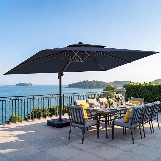 10x13 FT Patio Cantilever Umbrella by VEGOND