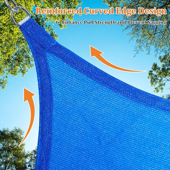 Shade&Beyond Custom Sun Shade Sail 14'x18'x22.8' Triangle Sun Sail Shades Patio - Image 5