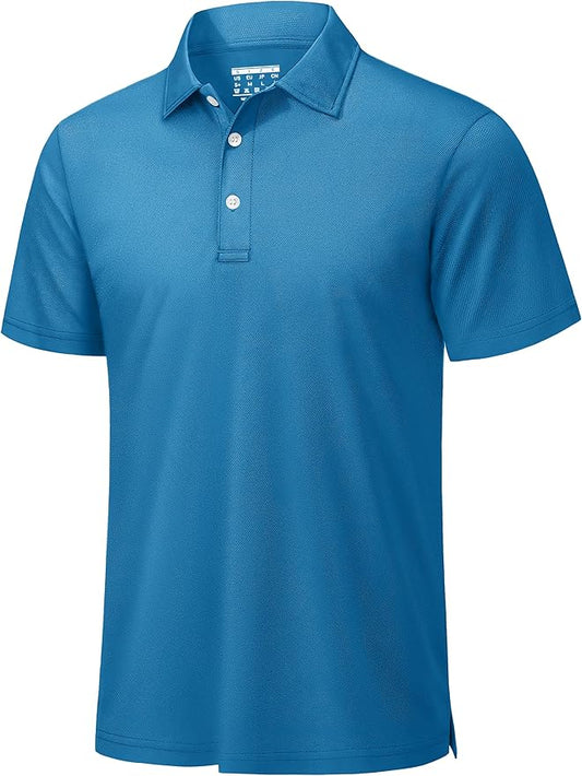 TACVASEN Mens Golf Shirt Dry Fit Mens Polo Shirts Short Sleeve Performance Golf Polos for Men with Collar Work Shirts