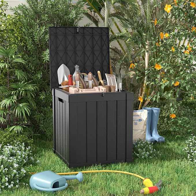 51 Gallon Outdoor Deck Box, Lockable Waterproof Outdoor Storage Boxes - Image 7