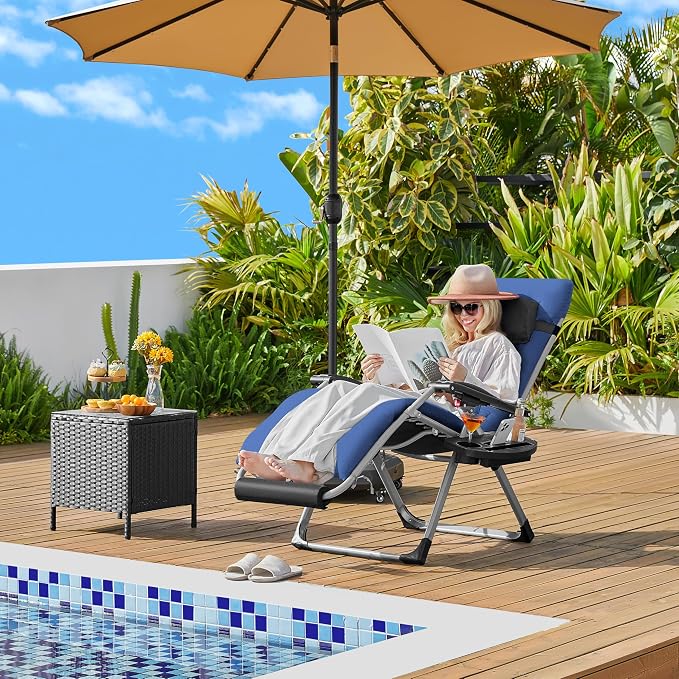 Yaheetech 26" Zero Gravity Chair Adjustable, - Image 2