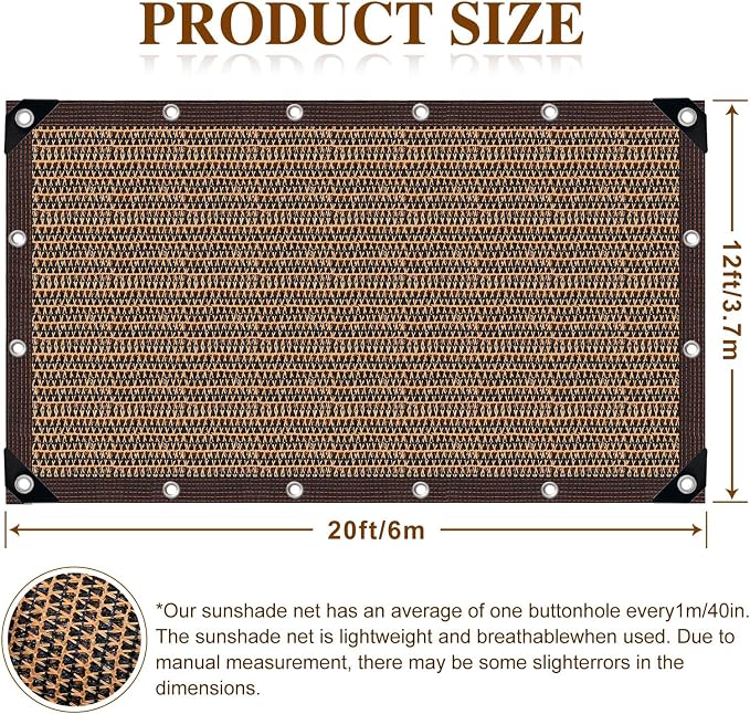 80% Shade Cloth, Durable Mesh Tarp - Image 2