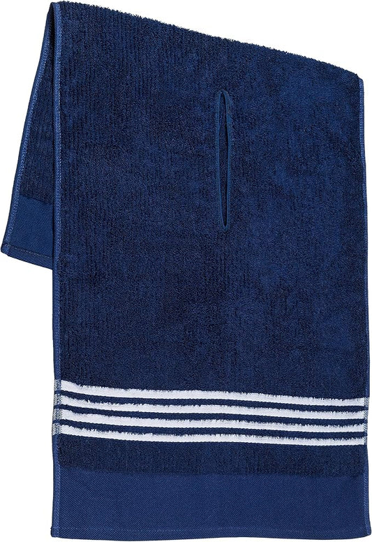 The Tour Towel | Large Golf Caddy Towel Terry Cloth, Absorbent 19" x 44", Center Cut, Perfect Hang Golf Cart Accessory and Golf Bag, Multiple Colors