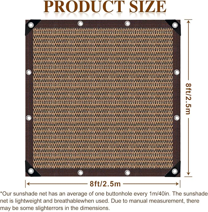 80% Garden Shade Cloth Sun Shade Fabric – UV Resistant Durable Sunblock Netting - Image 2