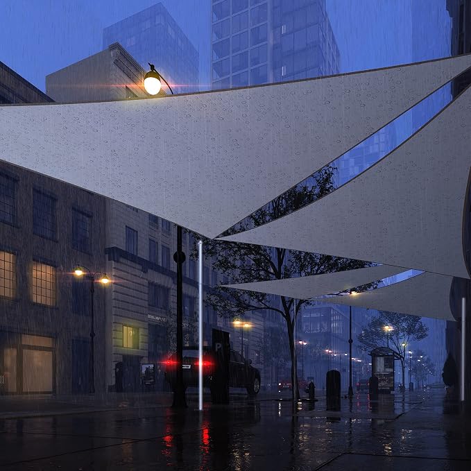 Royal Shade 10' x 19' x 21.5' Grey Triangle Waterproof Sun Shade Sail Order to - Image 7