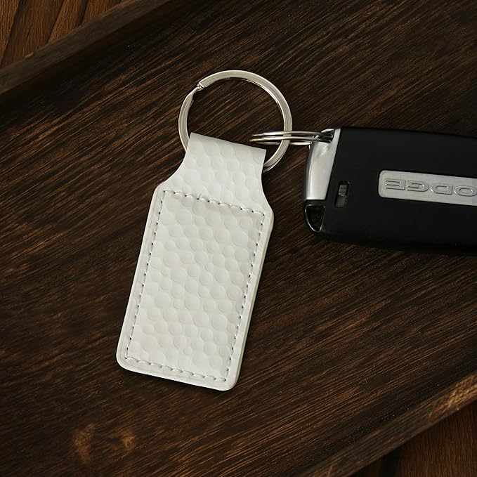 LaserGram Rectangle Keychain, Coat of Arms Germany, Personalized Engraving Included (Golf White)