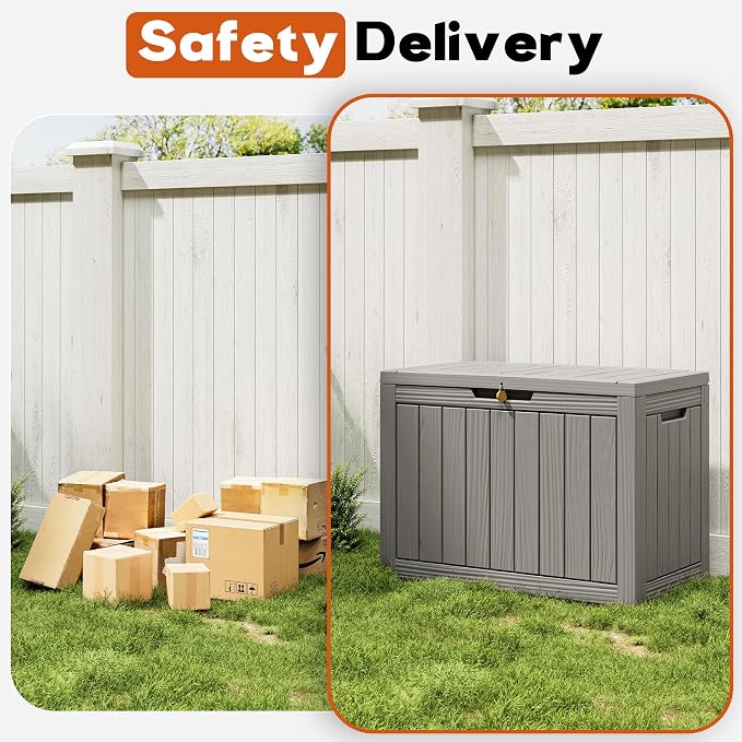 Outdoor Deck Storage Box, Resin Deck Boxes Indoor and outdoor, Waterproof - Image 6