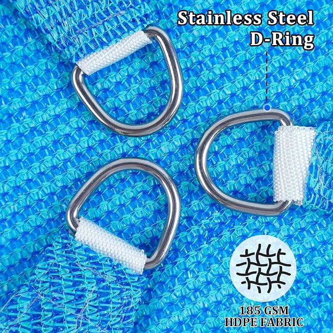 Shade&Beyond Custom Sun Shade Sail 14'x17'x22' Triangle Sun Sail Shades Patio - Image 4