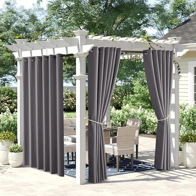 NICETOWN 2 Panels Outdoor Curtains by NICETOWN