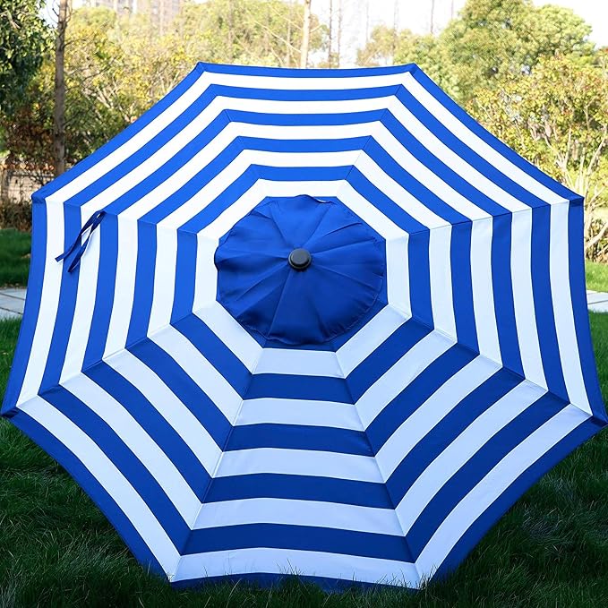 9' Outdoor Patio Umbrella, Outdoor Table Umbrella, Yard Umbrella, Market - Image 4