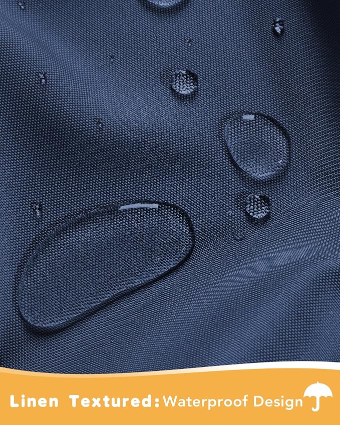 HolidayIdeas Outdoor Curtains for Patio Waterproof 4 Pcs 54x95 Inch Navy | - Image 2