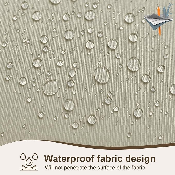 Outdoor Curtains for Patio Waterproof Rod Pocket 4 Pcs 54x84 Inch Taupe | - Image 5