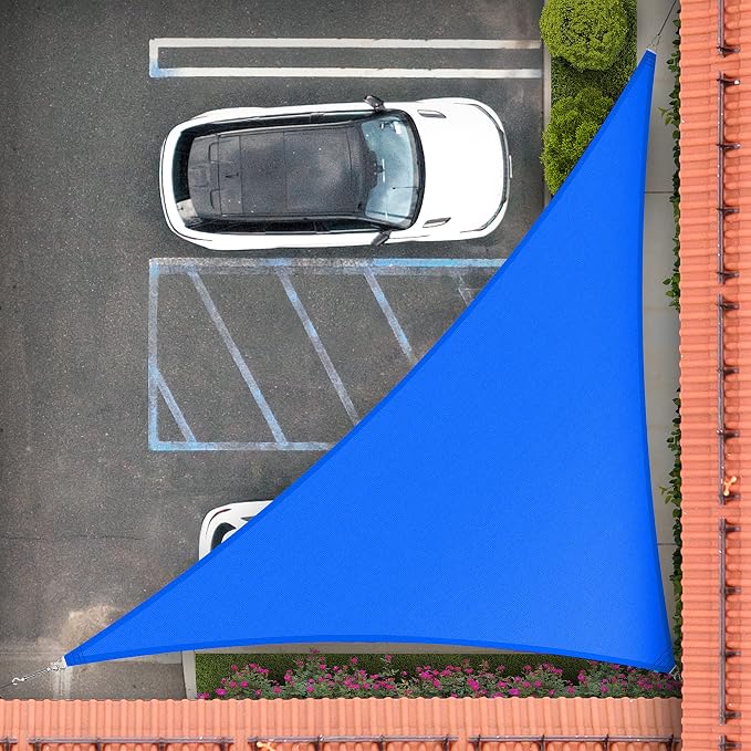 Royal Shade 18' x 19' x 26.2' Blue Right Triangle Sun Shade Sail Order to Make by RoyalShade
