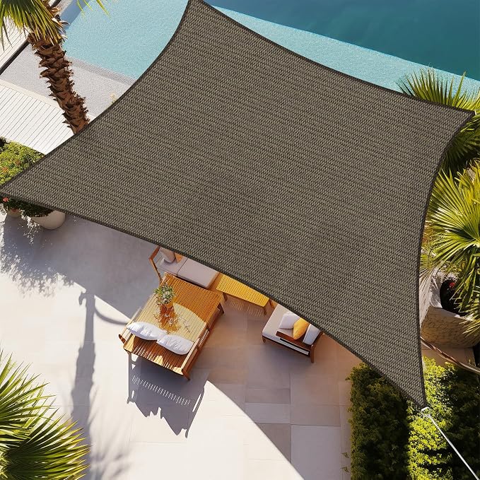Shade&Beyond 10'x25' Sun Shade Sail Canopy Rectangle, UV Block Breathable by ShadeBeyond