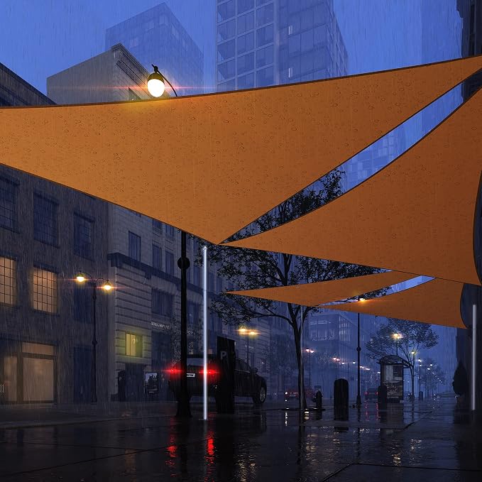 Royal Shade 15' x 18' x 23.4' Orange Triangle Waterproof Sun Shade Sail Order - Image 7