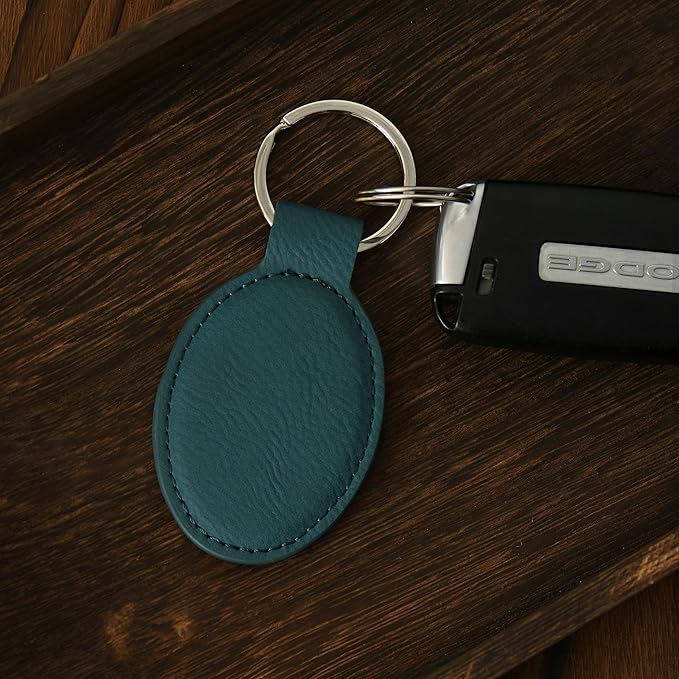 LaserGram Oval Keychain, Disc Golf, Personalized Engraving Included