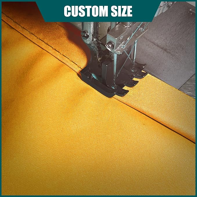 Royal Shade 6' x 9' x 10.8' Yellow Triangle Waterproof Sun Shade Sail Order to - Image 5