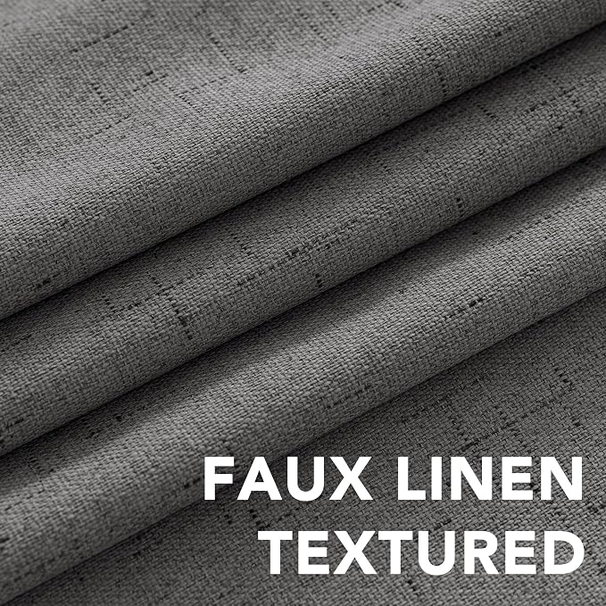 H.VERSAILTEX Linen Blackout Curtains 96 Inches Long 100% Absolutely Blackout - Image 4