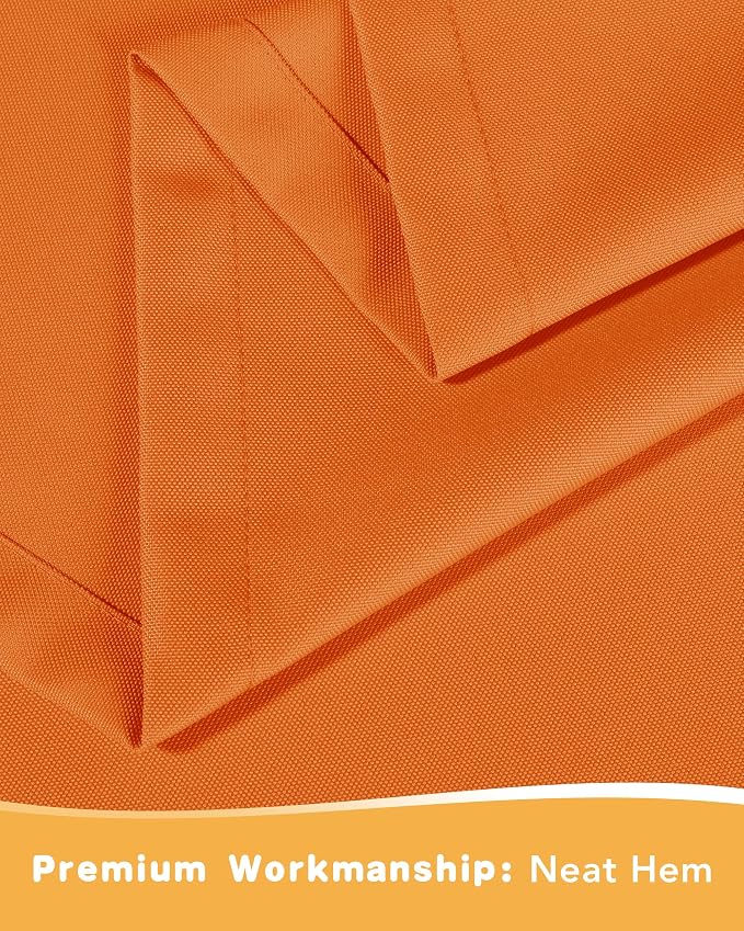 Outdoor Curtains for Patio Waterproof 4 Pcs 54x120 Inch Mecca Orange | Poolside - Image 5