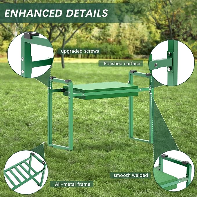 Garden Kneeler and Seat, 10.2" Wider Heavy Duty Thick - Image 3