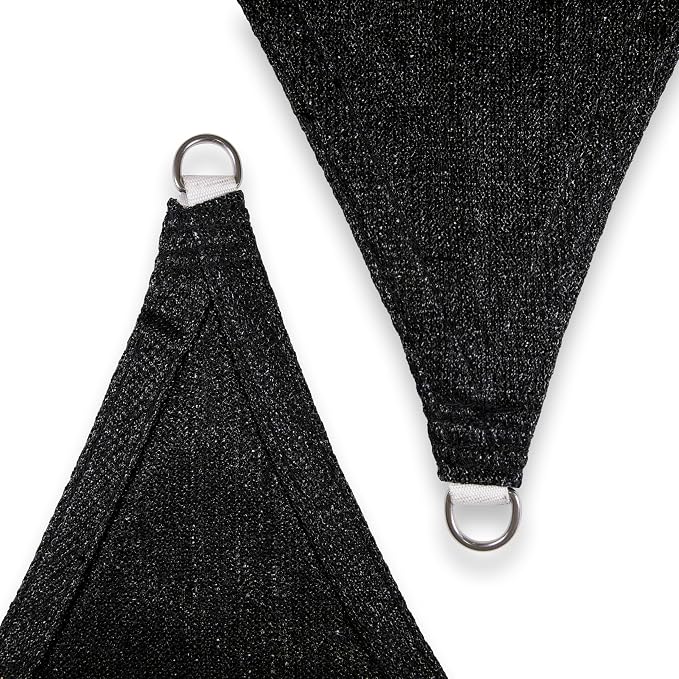 Amgo Custom Size 14' x 14' x 14' Black Triangle Sun Shade Sail UPF50+ AGTAPT10 - Image 8