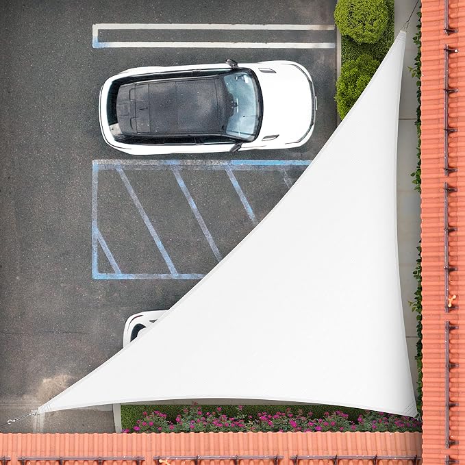 Royal Shade 14' x 15' x 20.5' White Right Triangle Sun Shade Sail Order to Make by RoyalShade
