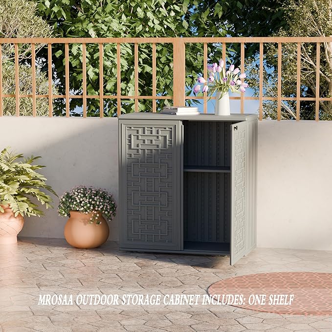 Mrosaa Indoor Outdoor Storage Cabinet Waterproof - Image 5