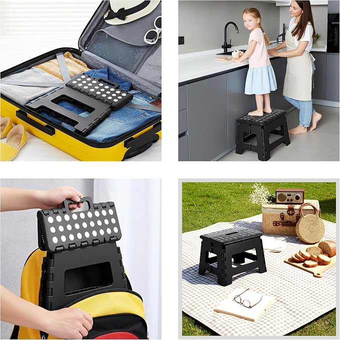 Utopia Home Folding Step Stool 9 Inch, built-in handle, and 300 lbs support - Image 4