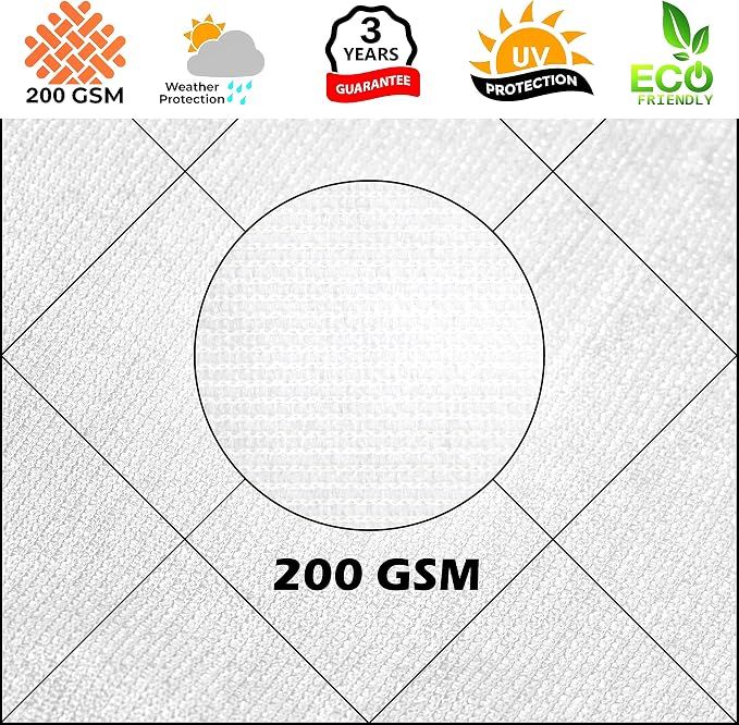 Royal Shade 19' x 22' Custom Size White Rectangle Sunshade Sail - Image 8