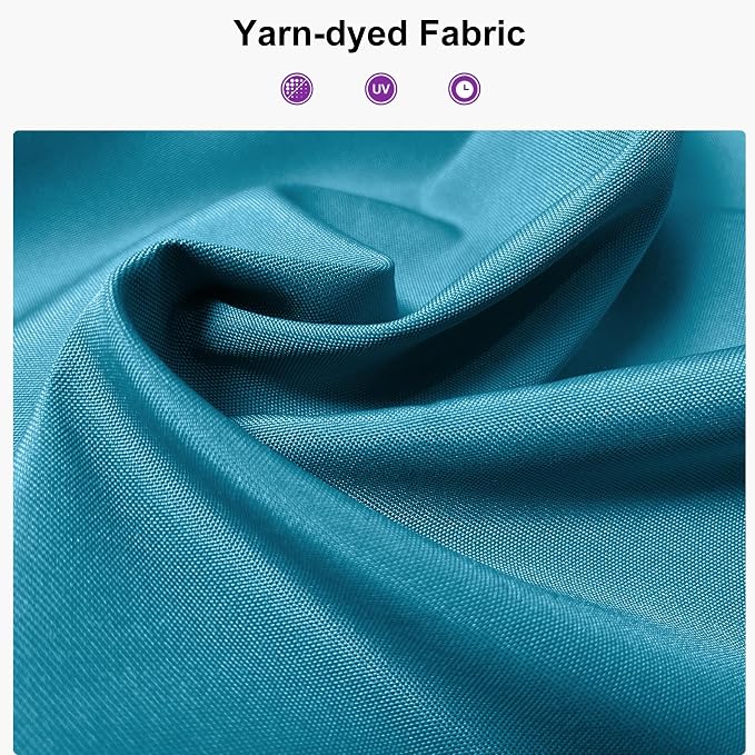 PURPLE LEAF Pergola Metal 10' x 12' Sun Shade Patio Canopy, Turquoise Blue | UV - Image 7