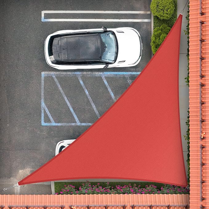 Royal Shade 8' x 10' x 12.8' Red Right Triangle Sun Shade Sail Order to Make by RoyalShade