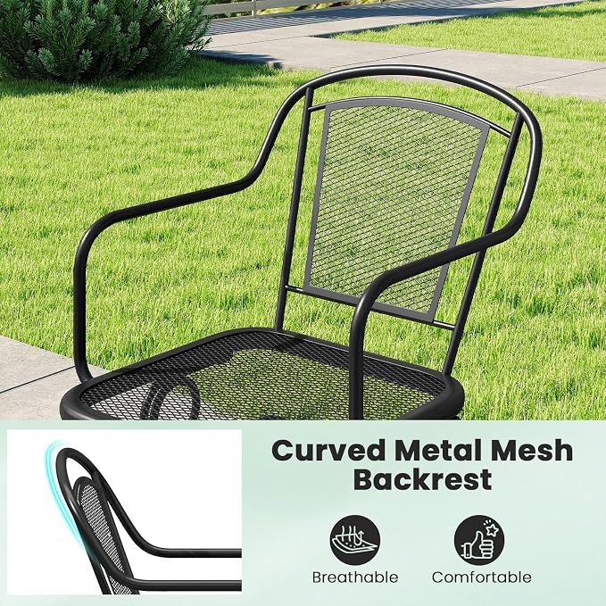 Tangkula Outdoor Rocking Chair Set of 2, Patio Rocker Chairs - Image 6