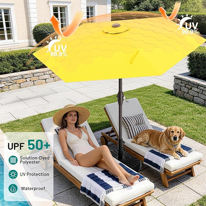 7.5FT Patio Umbrella Table Market Umbrella - Image 3