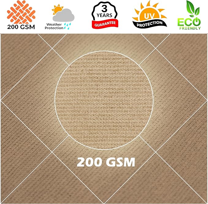 Royal Shade 12' x 12' x 12' Sand Beige Triangle Sun Shade Sail Order to Make - Image 8