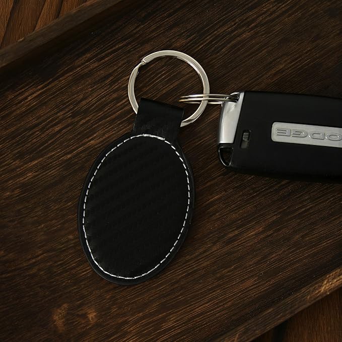LaserGram Oval Keychain, Sunflowers, Personalized Engraving Included