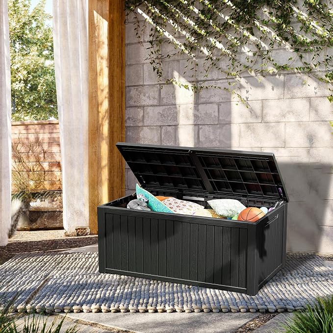 Outdoor Storage Box, 270 Gallon Waterproof Deck Box, Super-Sized Gas-Spring - Image 2