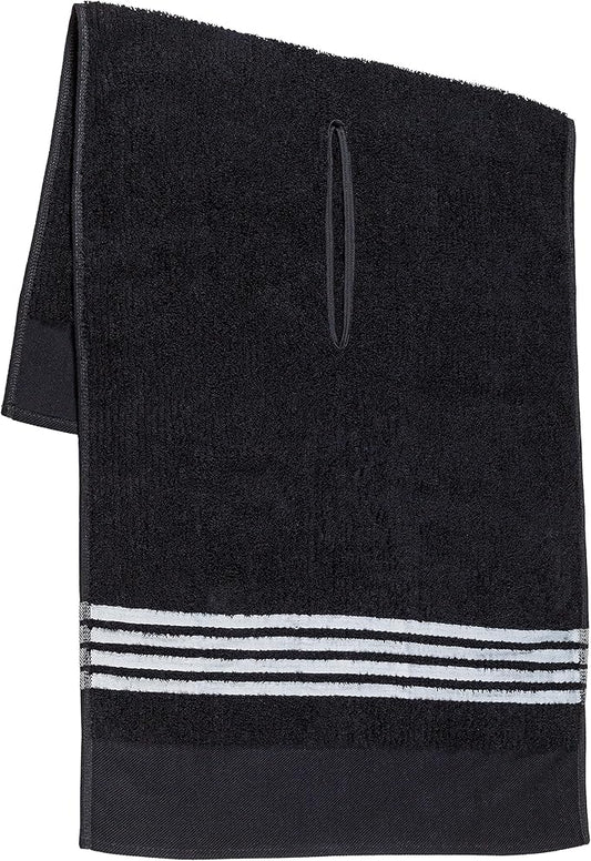 The Tour Towel | Large Golf Caddy Towel Terry Cloth, Absorbent 19" x 44", Center Cut, Perfect Hang Golf Cart Accessory and Golf Bag, Multiple Colors