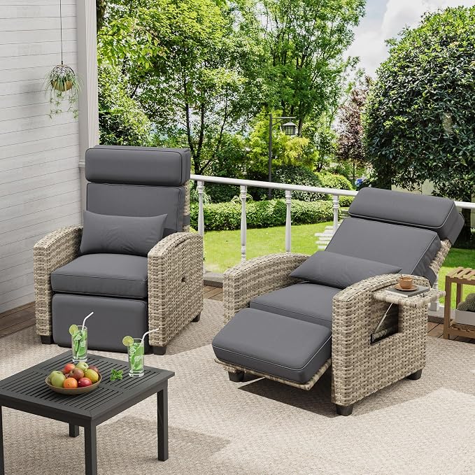 Outdoor Recliner Chair, Reclining Patio Chairs - Image 7