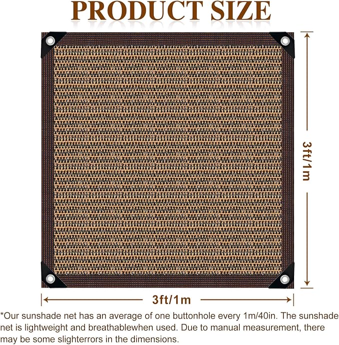 80% Garden Shade Cloth Sun Shade Fabric – UV Resistant Durable Sunblock Netting - Image 2