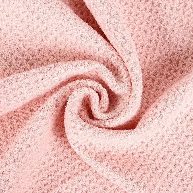 Mile High Life Tri-fold Golf Towel | 16" X 24" | Premium Microfiber Fabric | Waffle Pattern | with Heavy Duty Carabiner Clip | for Men and Women (Pink)