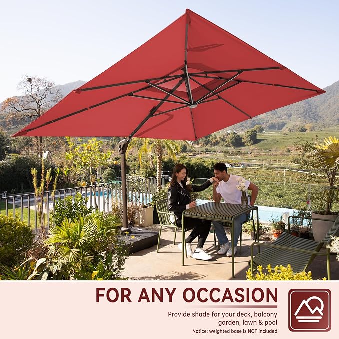 10x13FT Cantilever Patio Umbrella - Image 8