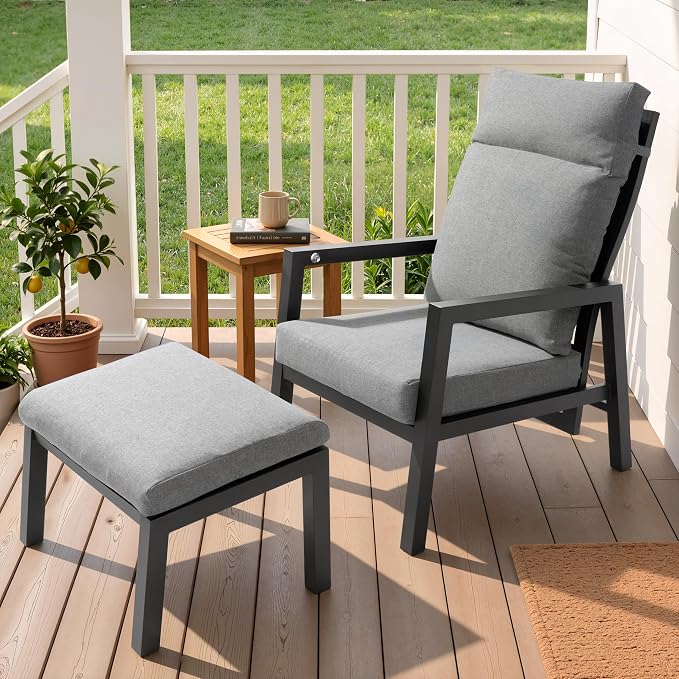 Pellebant Aluminum Outdoor Recliner Chair - Image 2