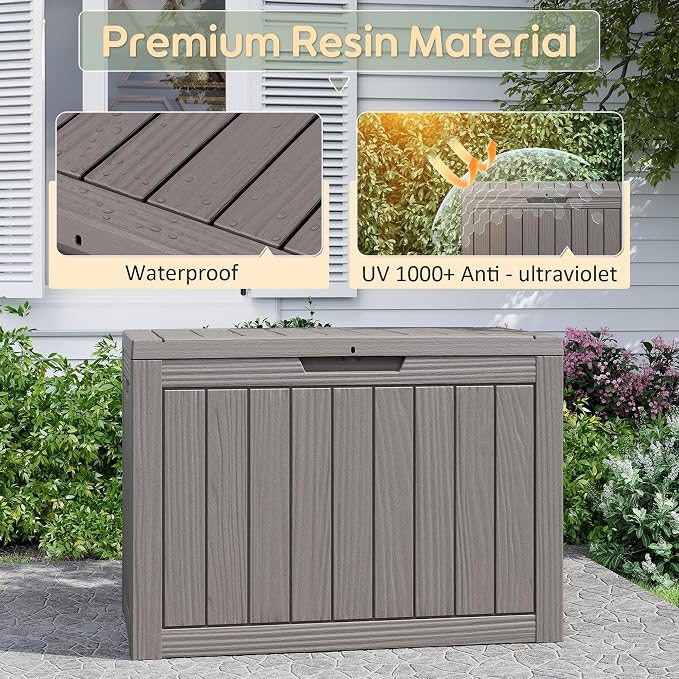 45 Gallon Outdoor Storage Box, All-Weather Deck Box - Image 4