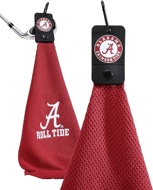 Magnetic Golf Towel Alabama University - Waffle Weave Microfiber Towel with Ultra Strong Magnet & Clip for Secure Hold on Golf Bags, Ideal for Clubs & Accessories for Men & Women by Playing It Forward