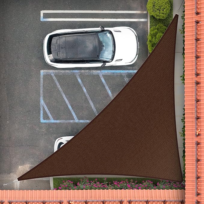 Royal Shade 8' x 9' x 12' Brown Right Triangle Sun Shade Sail Order to Make by RoyalShade