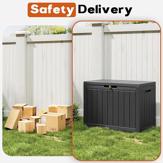 Outdoor Deck Storage Box, Resin Deck Boxes Indoor and outdoor, Waterproof - Image 5